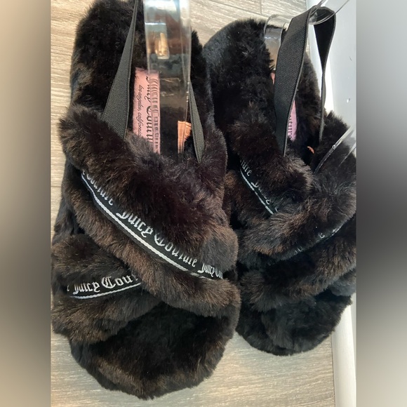 Juicy Couture- Goody Black Slippers Women’s Size 8 - Picture 3 of 10